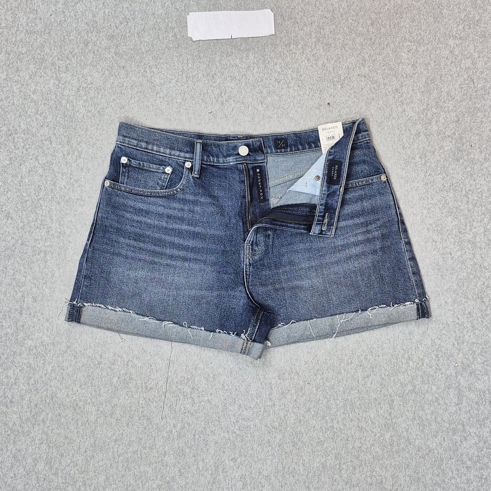Lucky Brand Women Shorts 12/31 Blue Denim Jeans 7WD11256 Relaxed Cuffed NWT